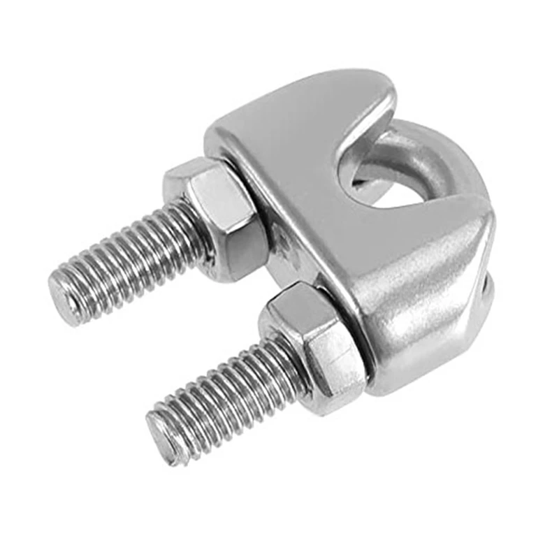 3/8 Inch Wire Rope Clamp Heavy Duty Wire Rope Clamp Wire Rope Clip M10 Stainless Steel,20 PCS