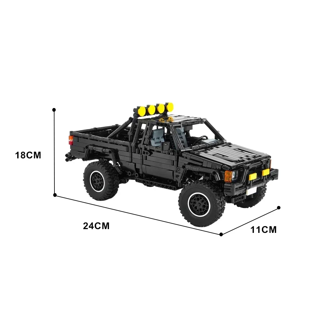 Gobricks MOC 4x4 SR5 Xtracab Truck Bricks Hilux Pickup Back to the Future Building Blocks EXTRA DETAILED Version Toys Gift