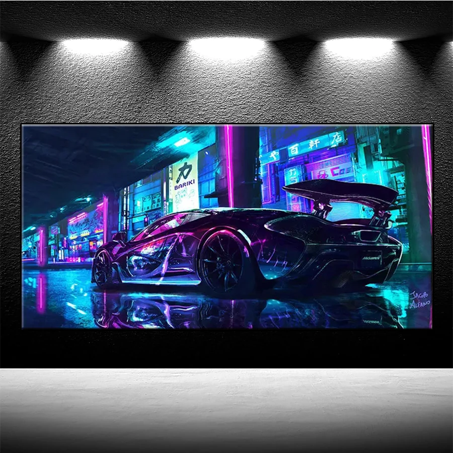 Diamond Mosaic Picture Cool Game Future Super Steam Sports Car Of Rhinestone Diamond Painting Cross Stitch Embroidery Wall Art