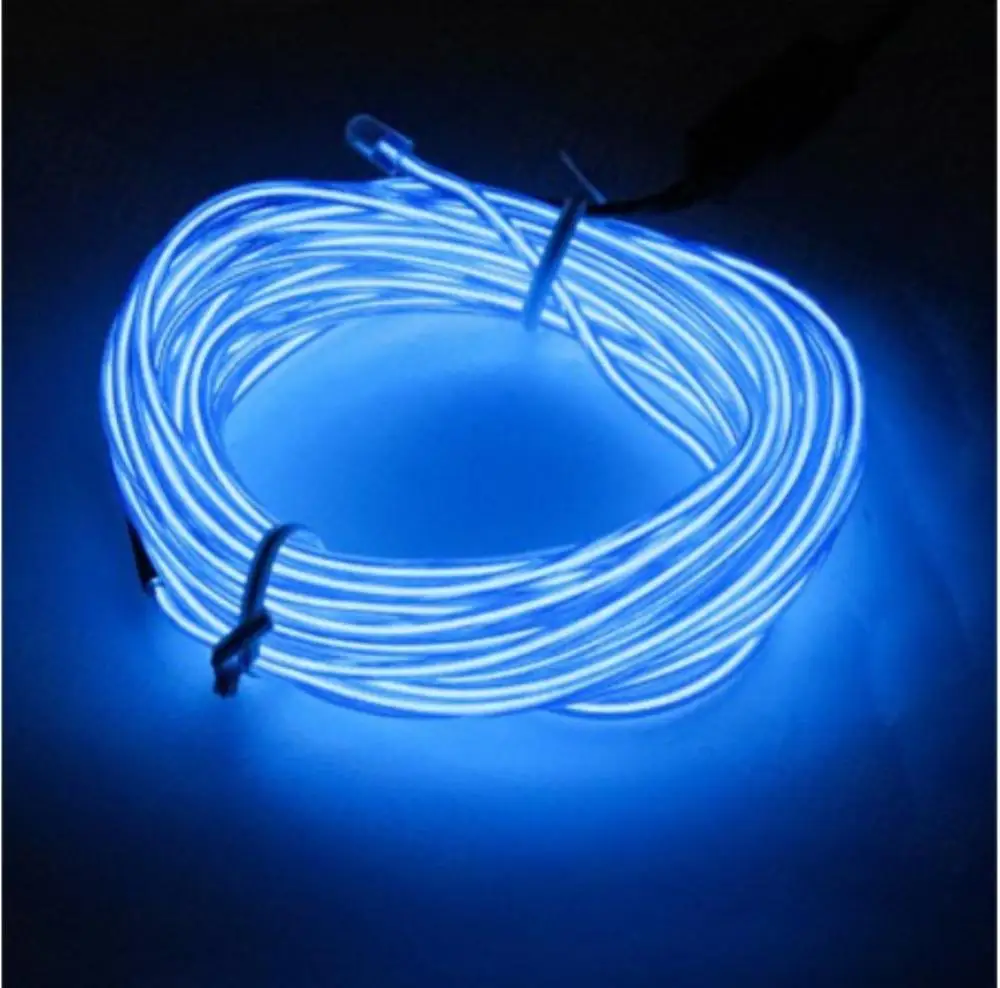 EL Cold Light Wire Tape Cable Strip LED Neon Lights Flexible Cable Party DIY Shoes Clothing Car Waterproof LED Light Strip