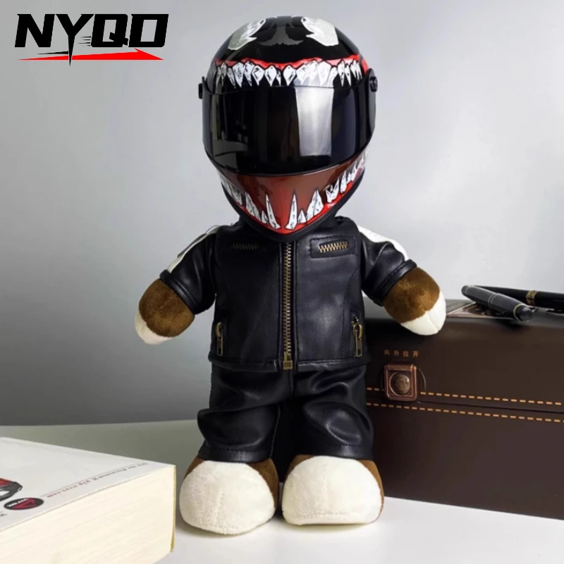 Motorcycle Doll Helmet, Bear Accessories, Motorcycle Accessories, Racing Machine Repair, Motorcycle Trunk Decoration, Rally Bear