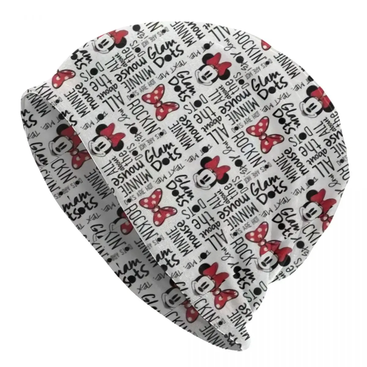 Custom Mickey Mouse Minnie Bows Cartoon Bonnet Hats Cool Knit Hat For Women Men Autumn Winter Warm Skullies Beanies Caps