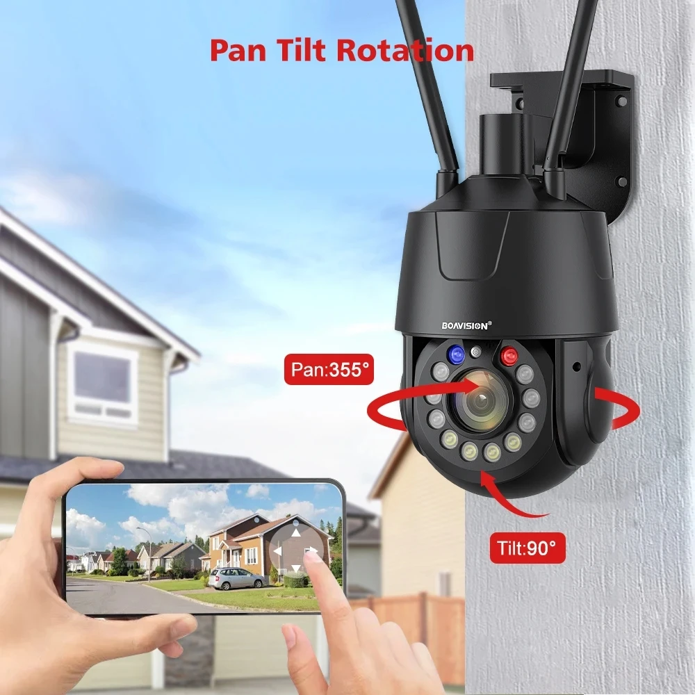 Optical 30X Zoom Wifi PTZ Camera 4K 8MP Smart AI Human Detection POE 4G CCTV IP Camera Security Protection Metal Body IP67