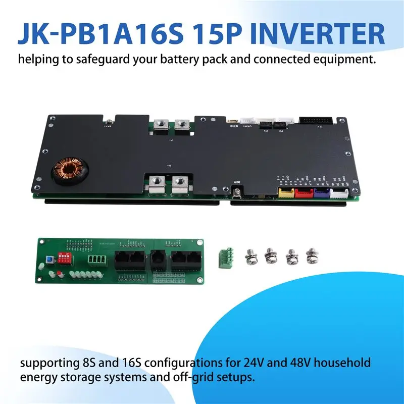 A55T JK-PB1A16S 15P Smart BMS Inverter 8S-16S Lifepo4 Li- Household Energy Management System Home Inverter Active Balancer 1A