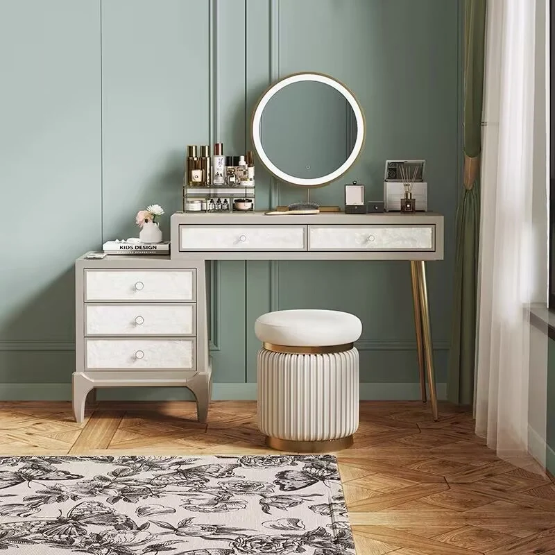

Bedroom Aesthetic Dressing Table Storage Modern Design Vanity Dressing Table Girls Small Espejo Cuerpo Entero Home Accessories