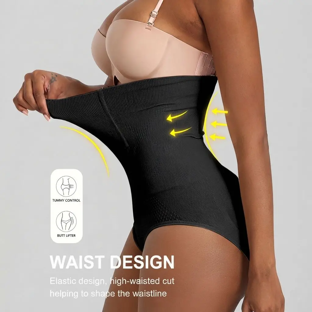 Fajas moldeadoras postparto para controlar la zona abdominal, ropa interior elástica de cintura alta que realza los glúteos.