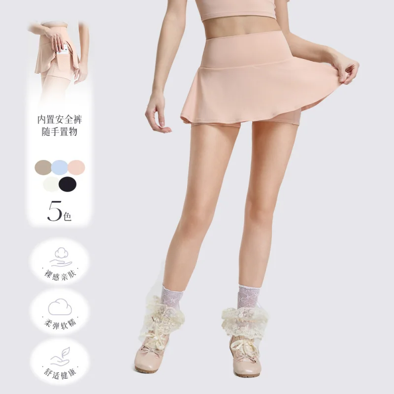 SharpStar High Waist Tennis Skirt with Pockets Breathable Running Sports Skort Quick Dry Pickleball Badminton Skirt Plus Size