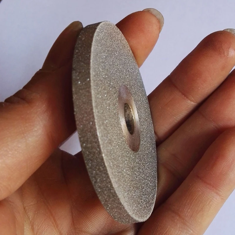 60mm Electroplated Three-Sided Diamond Grinding Wheel with 10mm Hole Tungsten Steel Alloy for Precision Grinding