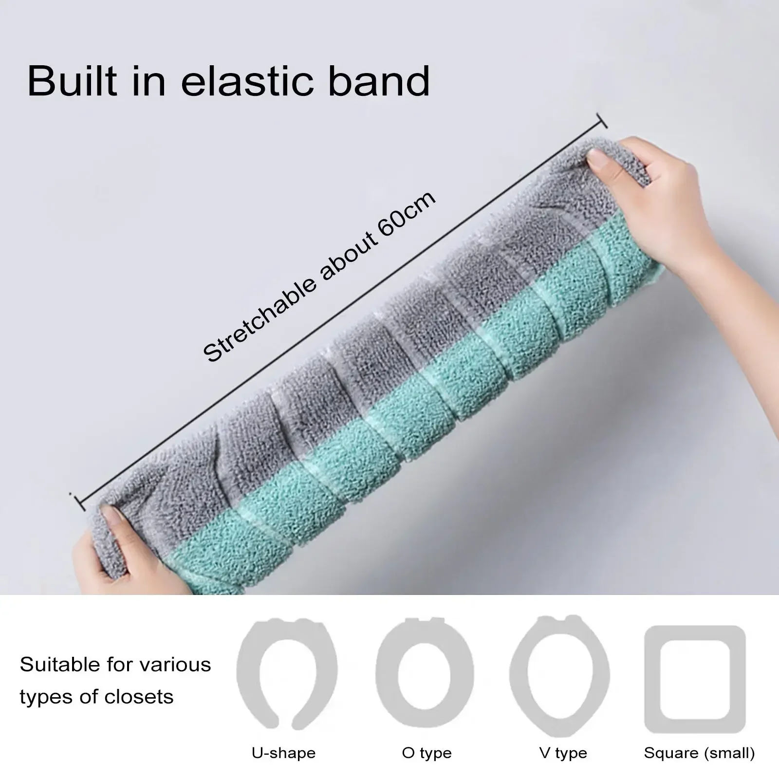 Enclosed Bathroom Accessories D/bathroom Tool Portable Toilet  Cover Disposable Mat Warmer Toilet Lid Wc Handle Cushion Home