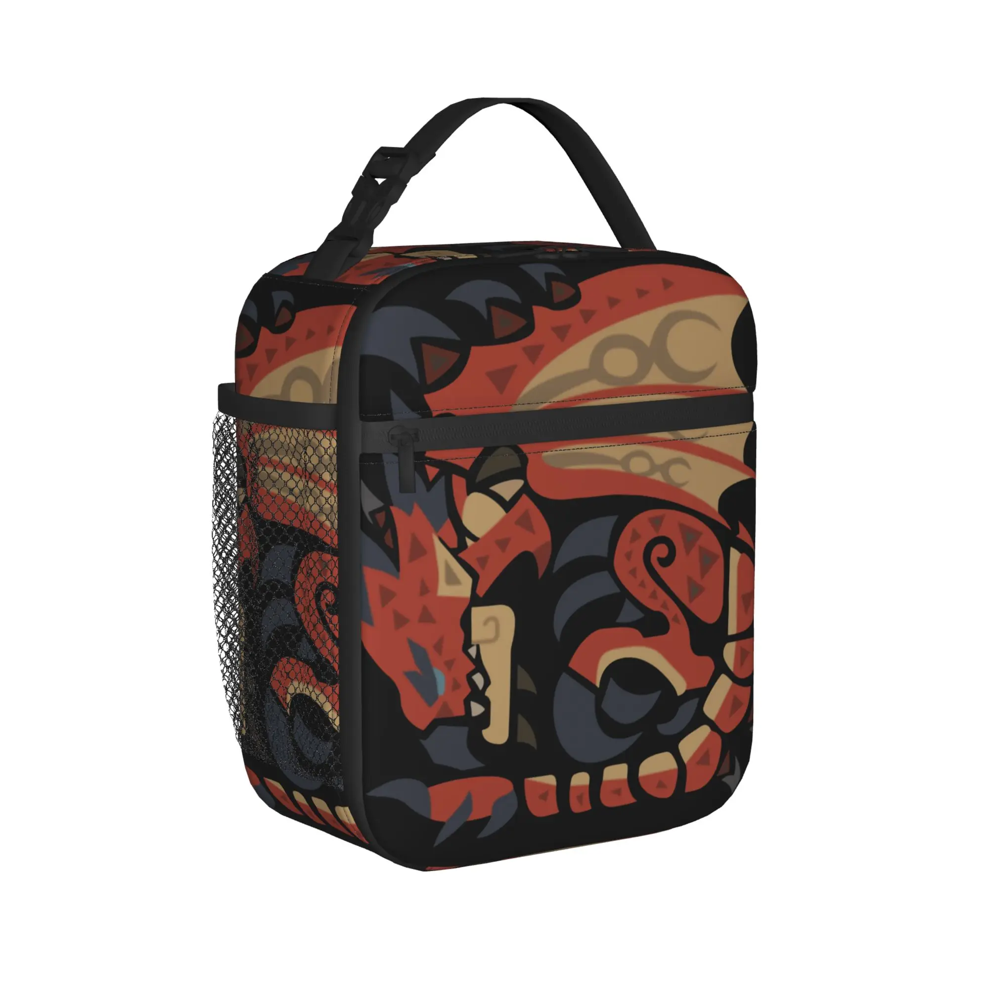 Rathalos Insulated Lunch Bags Cooler Bag Reusable,Meal Container Monster Hunter World MHW Game  Tote Lunch Box Girl Boy