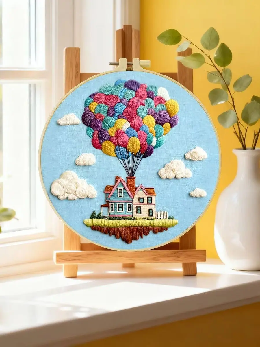 1 Stück 20X20CM/15X15CM 7,87/6,3 Zoll Das Magische Schulbus-Stickerei-Starter-Kit DIY-Kit DIY-Stickerei-Set Handarbeiten Nähkunst – Detail 6