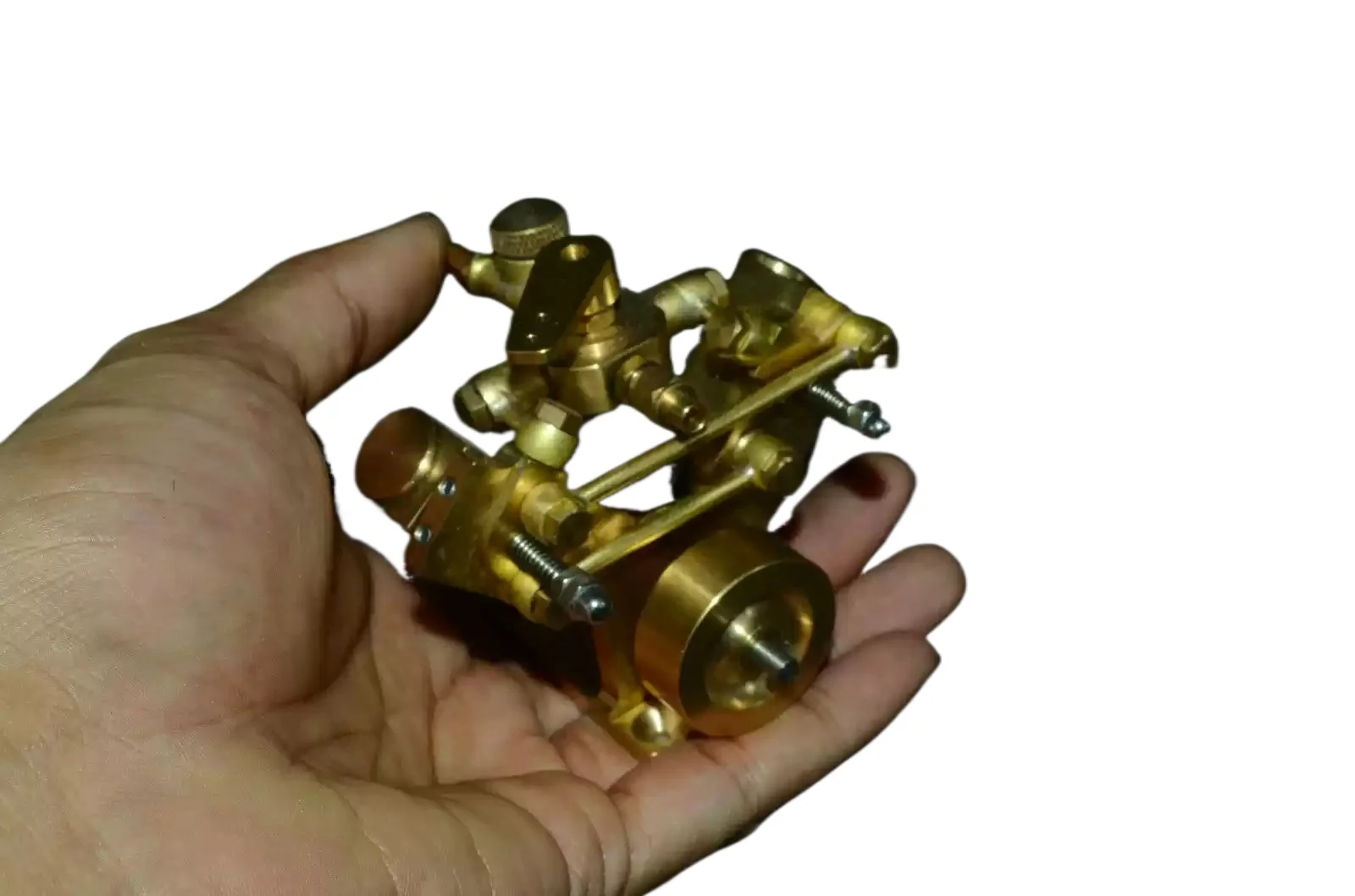 Fully Upgraded M2B Oscillating Twin-Cylinder Steam Engine Model, Brass Construction For 600-900mm RC Boats