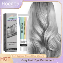Grey Hair Dye Permanent Styling Hair Color Wax Shampoo Fashion No Damage Quick Coloring Lasting Professional Hairs Dyeing Cream