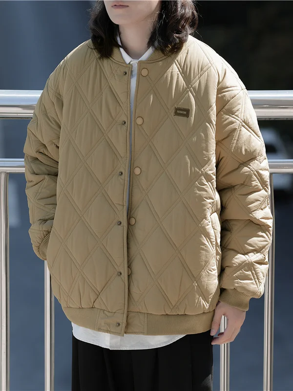 

Модная мужская хлопковая куртка в уличном стиле, теплая, зимняя, с эффектом «хлебного пуха», высококачественная, стильная, для студентов, модное хлопковое пальто