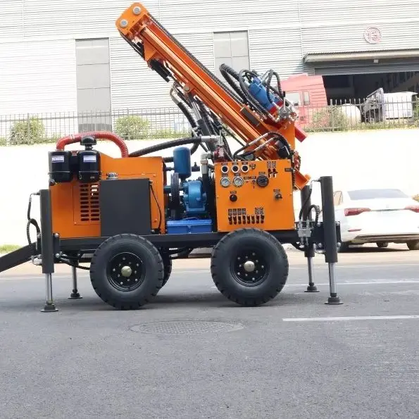 Customized 200M Deep Water Well Wheel Crawler Diesel Hydraulic Portable Compact Layout Water Well Drilling Machine
