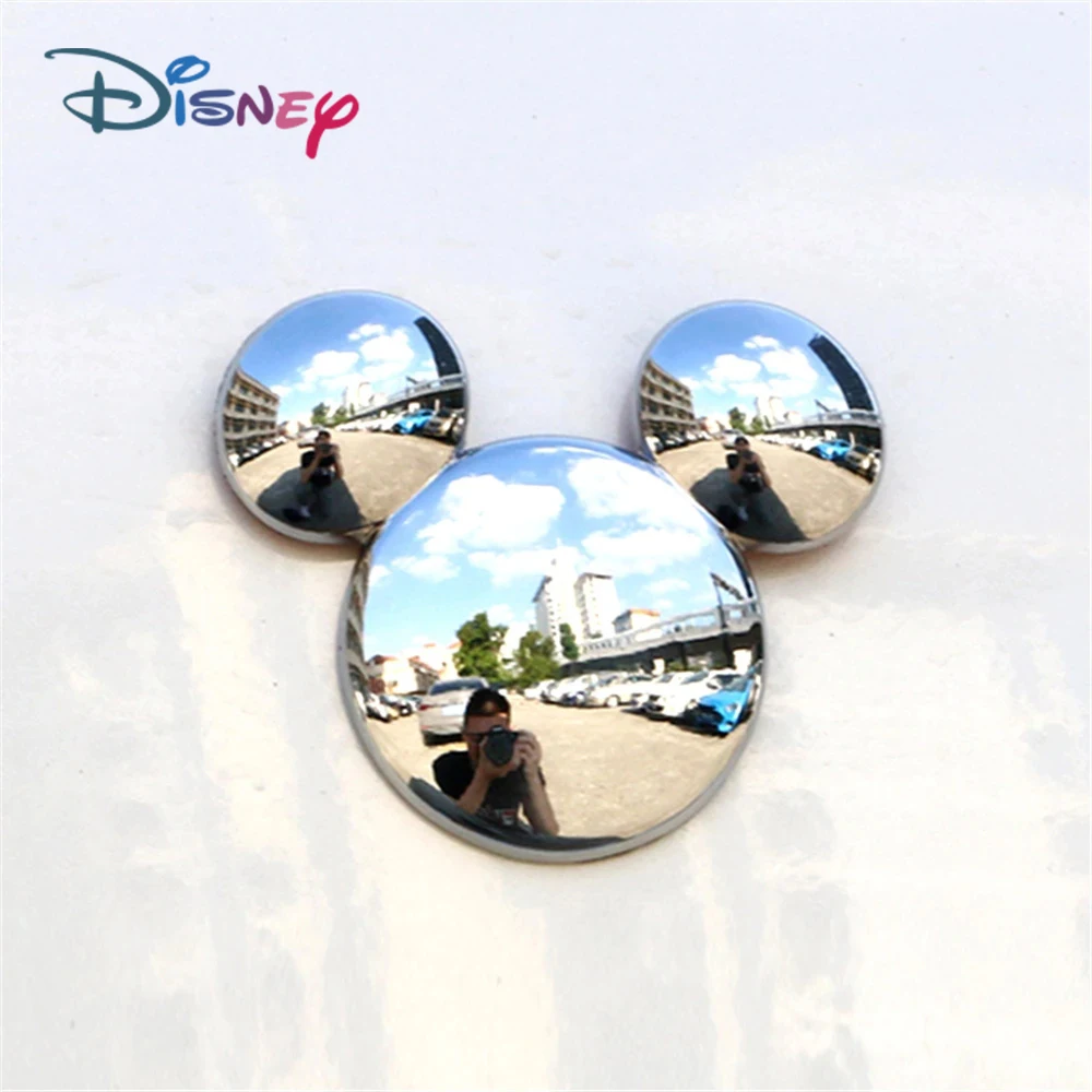 Disney Mickey Mouse 3D Car Stickers Stereo Creative Ear Metal Car Personality Anime Figure Minnie Car Decorative Stickers Gifts