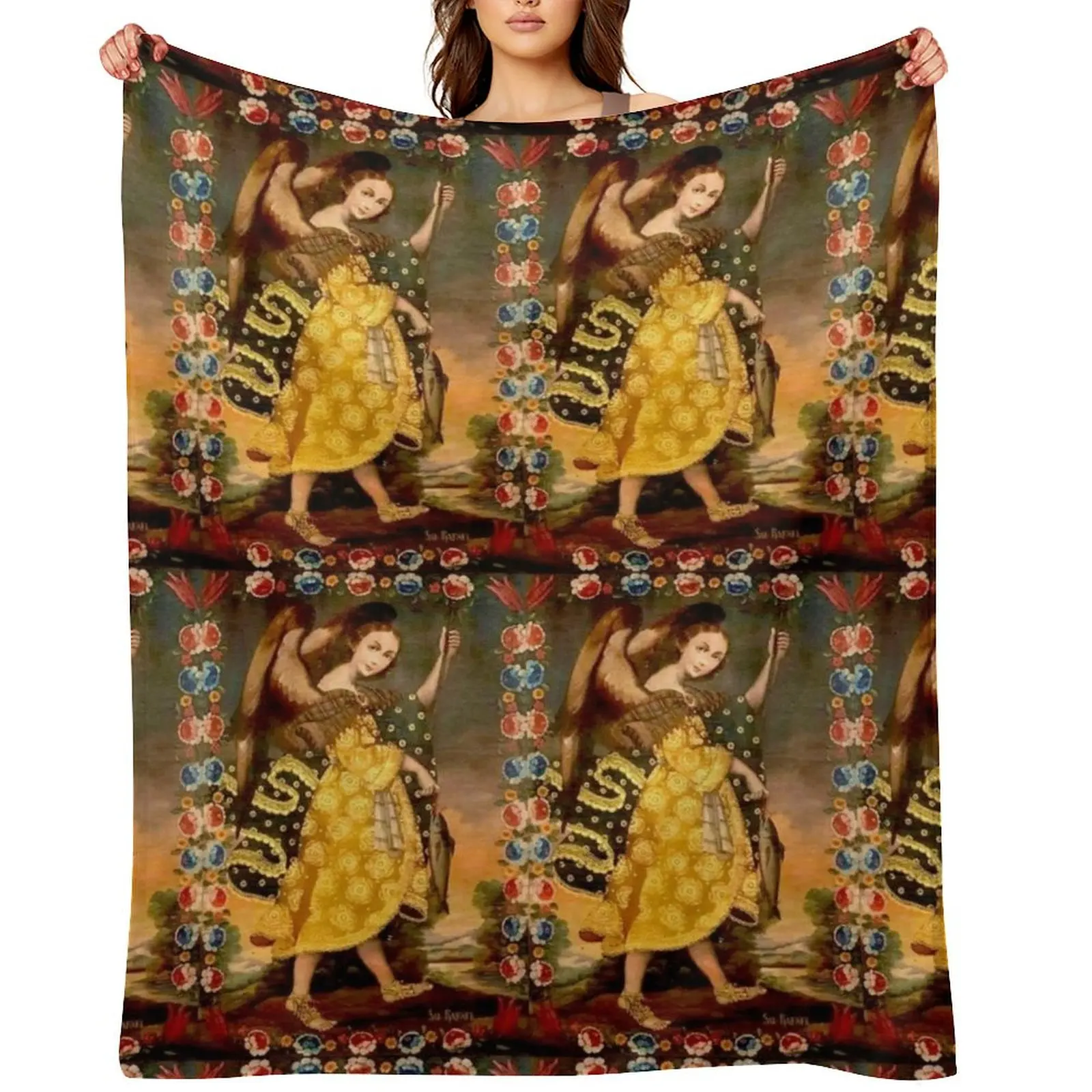 

Archangel St. Raphael - Saint Raphael Throw Blanket Stuffeds Winter beds Soft Furry Blankets