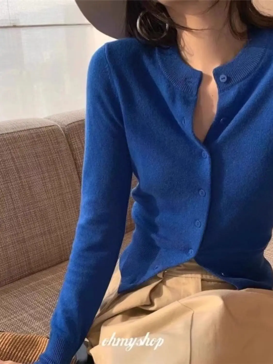 كنزات صوفية نسائية يابانية كبيرة الحجم بخيط ميرينو فحص تنفيذي عادي ملون للسفر كلاسيكي احترافي #1