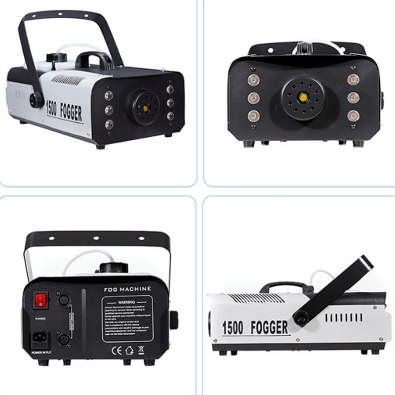 1500W with 6x3W RGB LED Light Remote Control Fog Machine for Stage Show Disco DJ Party Club Bar Smoke Machine Stage Event Show