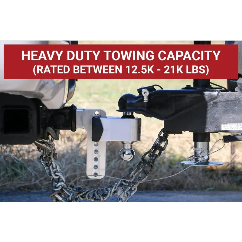 調整可能なトレーラーヒッチボールマウント、2.5インチレシーバー用6インチ調整可能なドロップヒッチ、4個のキー付き同様ロックセット付き