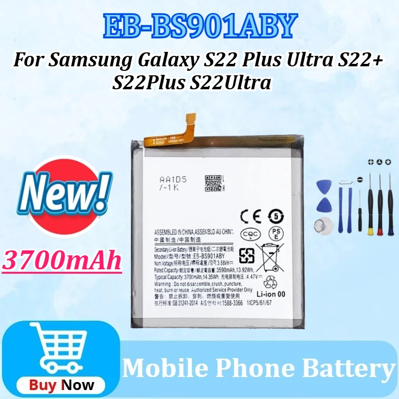 

EB-BS901ABY EB-BS908ABY EB-BS906ABY Аккумулятор для мобильного телефона Samsung Galaxy S22 Plus/Ultra S22+ S22Plus S22Ultra с инструментами