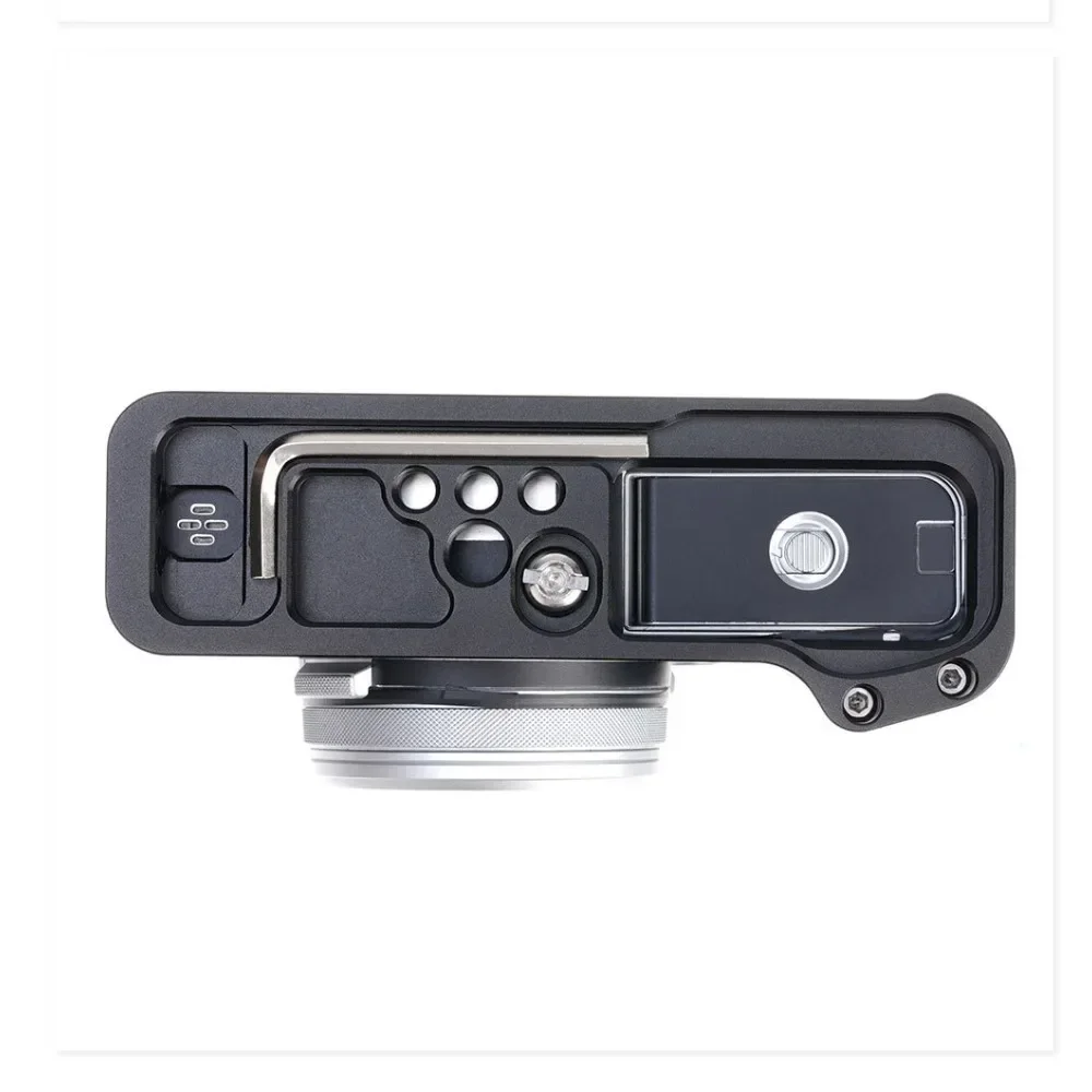 Metal Hand Grip L Bracket สําหรับ Fujifilm X100VI พร้อม Type Quick Release Plate แบตเตอรี่ช่องเปิด