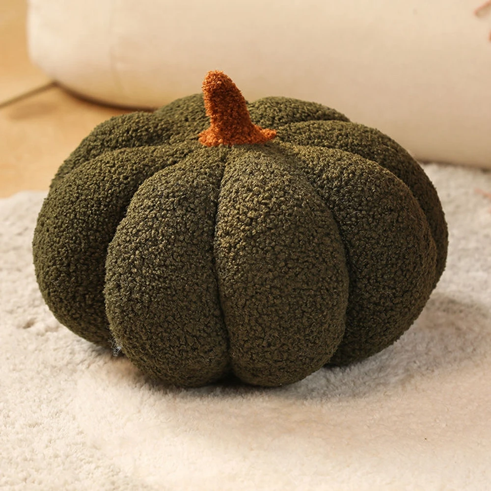 20CM Creative Home Pumpkin Plush Toy Living Room Sofa Decoration Throw Pillow Particles Plush Pumpkin Doll Halloween Dress Up