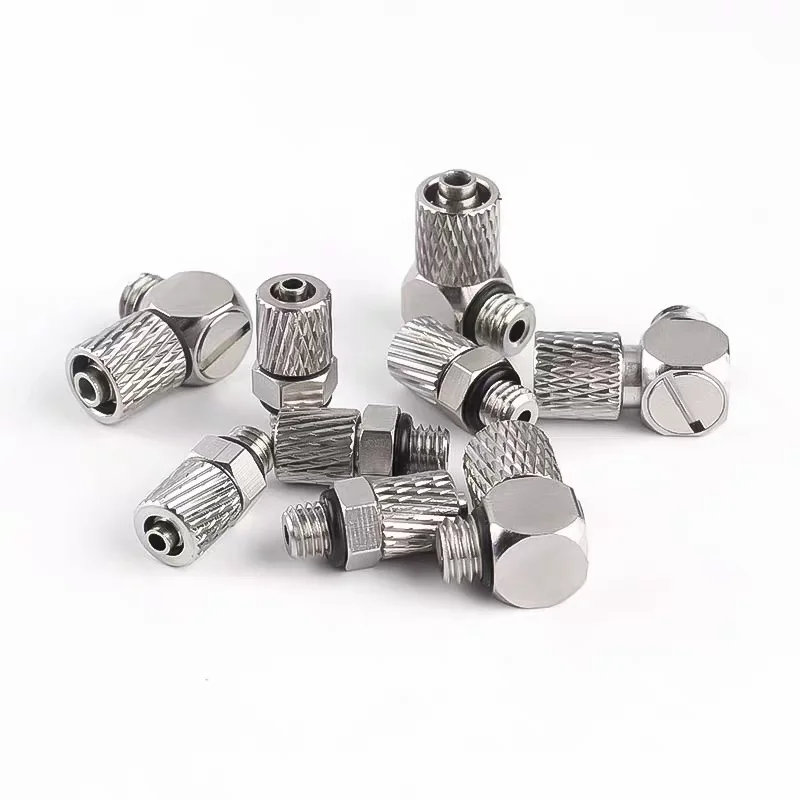 1Pcs Male Thread PC PL M3 M4 M5 M6 Air Tube 3mm 4mm 6mm OD Mini Pneumatic Pipe Quick Connector Screw Rapid Connector