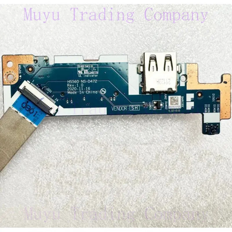 For Lenovo IdeaPad 3-15itl6 SD card reader power button USB port board 5c50s2517 4 NS-D472 with cable