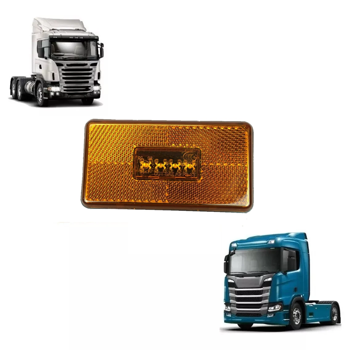 1 PCS Amber 4 LED Side Marker Light Lamp  2052119 for SCANIA 5 6 Series P R Cabs, G T S Series