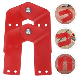 Kit de 2 piezas para escalera, accesorios universales, bisagra de cerrojo de repuesto, conjunto de bisagras de Metal, accesorio para ático, piezas Rojas