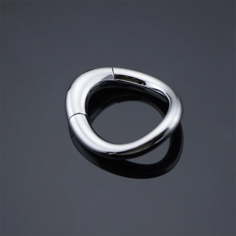 2023 Metal Penis Dick Lock Ring Arc Male Magnetic Cock Ring On Penis Heavy Cbt Cockring Adults Delay Ejaculation Sex Toy Men 18+