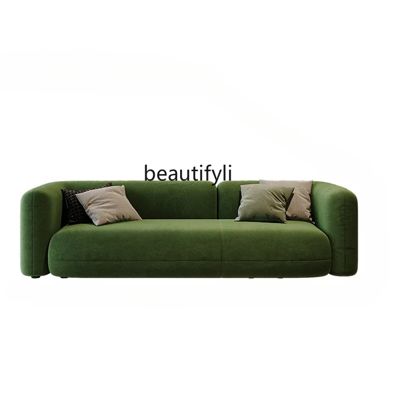 

A48 Beauty salon clothing store apartment bedand breakfast living room dark green fabric modern simple small apartment straight