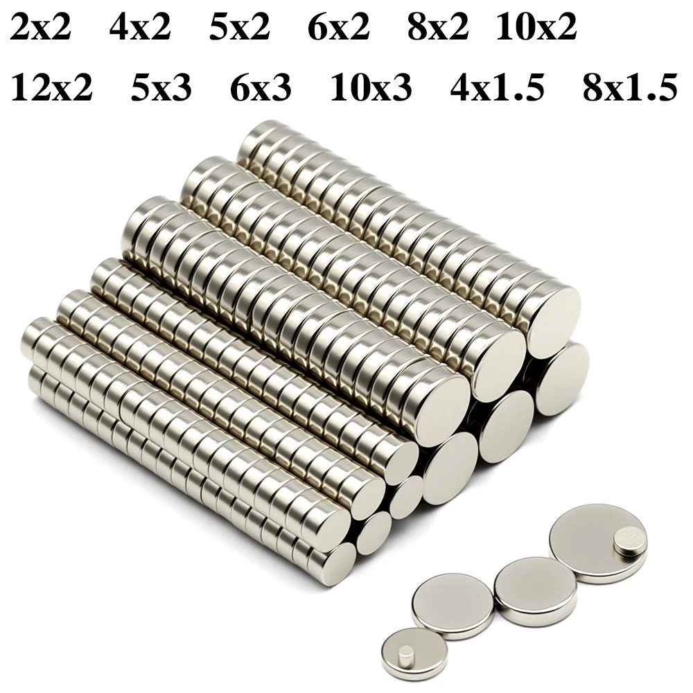 High Strength Round Neodymium Magnet NdFeB  N35 Permanent Powerful Fridge Magnets Imanes 4x2 5x2 6x2 6x3 10x2 10x3mm