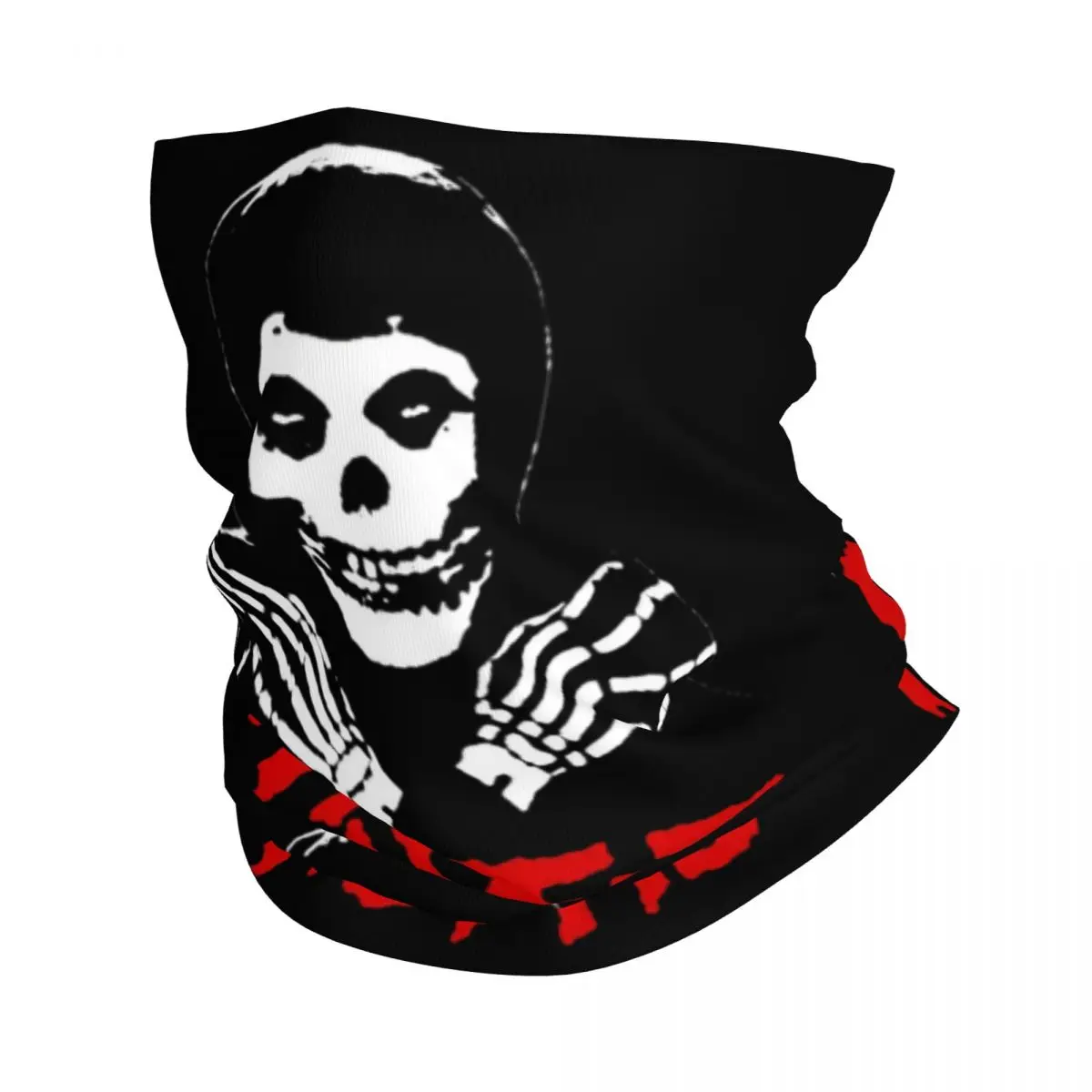 The Misfits Band Bandana Neck Gaiter Printed Heavy Metal Wrap Scarf Multi-use Headwear Fishing for Men Women Adult Breathable