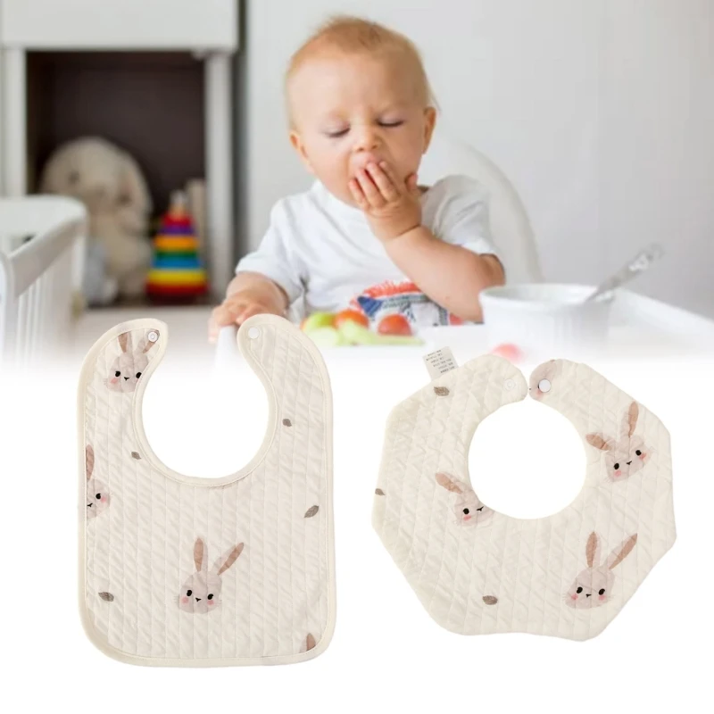 Soft & Absorbent Infant Bibs Gentle & Waterproof Baby Feedung Bibs Durable