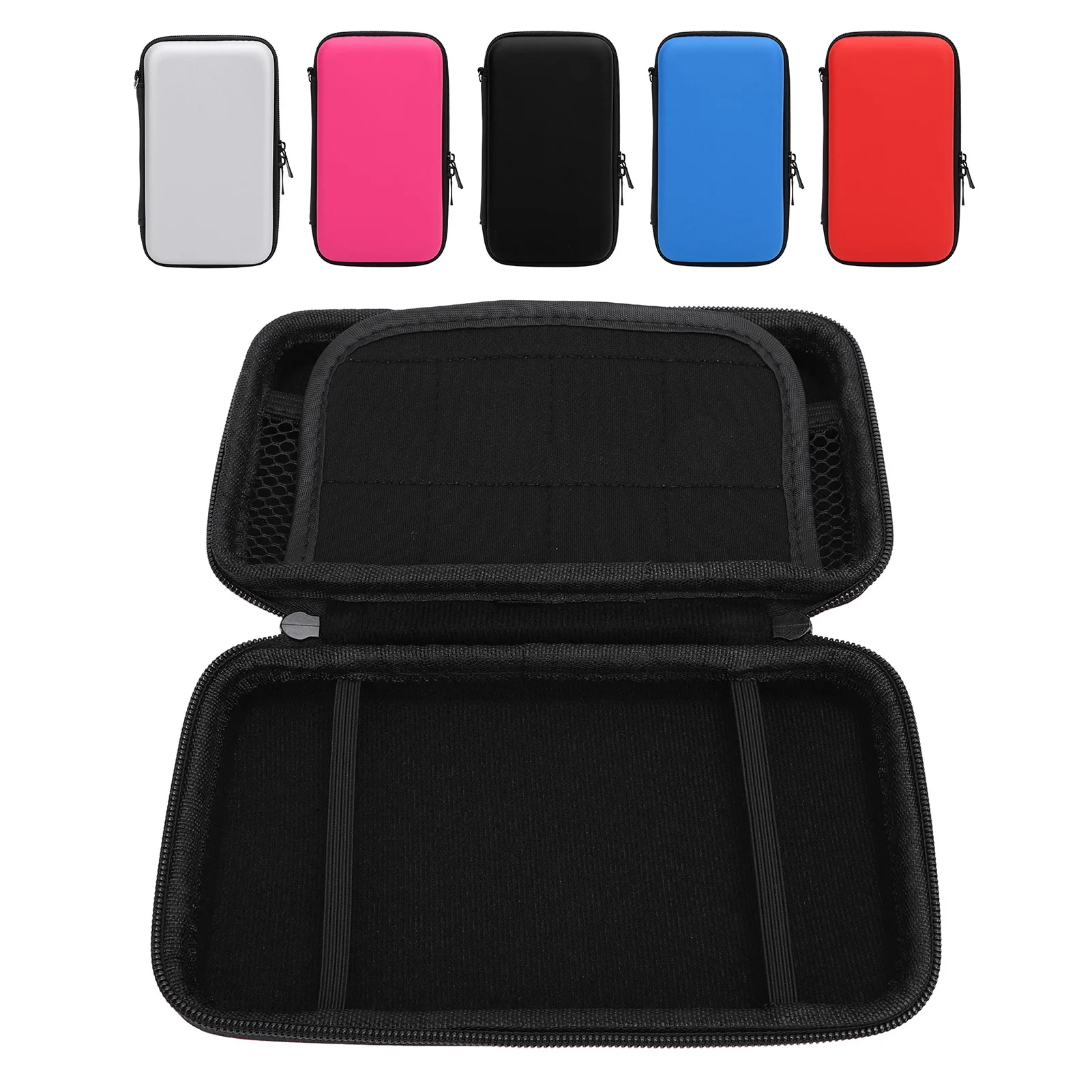 Game Console Hard EVA Shell 8 Slot Lightweight Large Storage Anti Scratch Console Travel Carrying Case Pouch Secure for 2DS LL