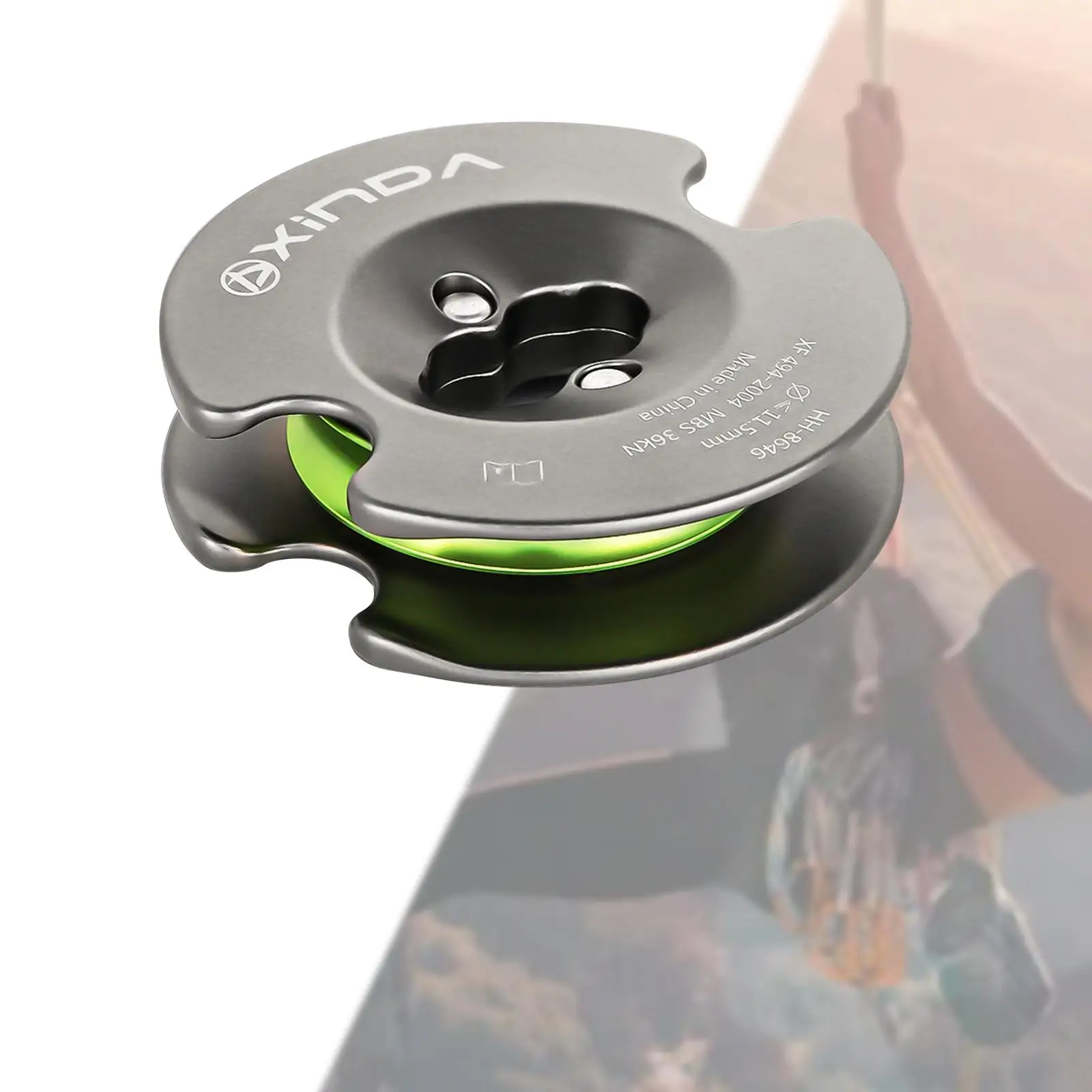 

Circular Bidirectional Pulley Sturdy Quick Installation Rock Climbing Pulley for Hiking Enthusiasts Camping Caving Tree Rigging