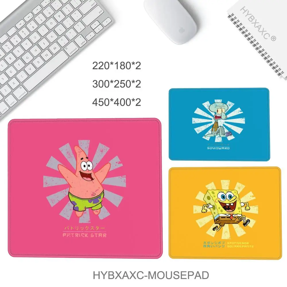 Mouse Pad Small Mouse Pad Desk Pad Desktop Computer Keyboard S-Spongebob Wireless Mouse Boy Girl Gift for Play games