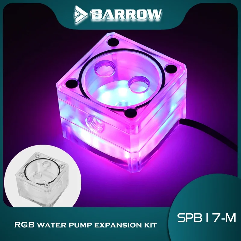 

Barrow Mini ITX Water Pump Expansion Part ,Pump Box MOD used For ITX Case,Acrylic Reservoir 5V 3PIN AURA SPB17-M