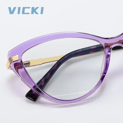 Imagen 2 del producto VICKI-gafas fotocromáticas progresivas para mujer, lentes de lectura multienfoque, Ojo de Gato, cambio de Color, UV400, graduadas para hipermetropía