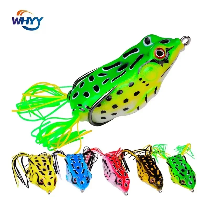 1Pcs 5g 9g 13g 17.5g Soft Frog Fishing Lures Topwater Artificial Silicone Bait with Double Hooks Crankbait Bass Fishing Tackle