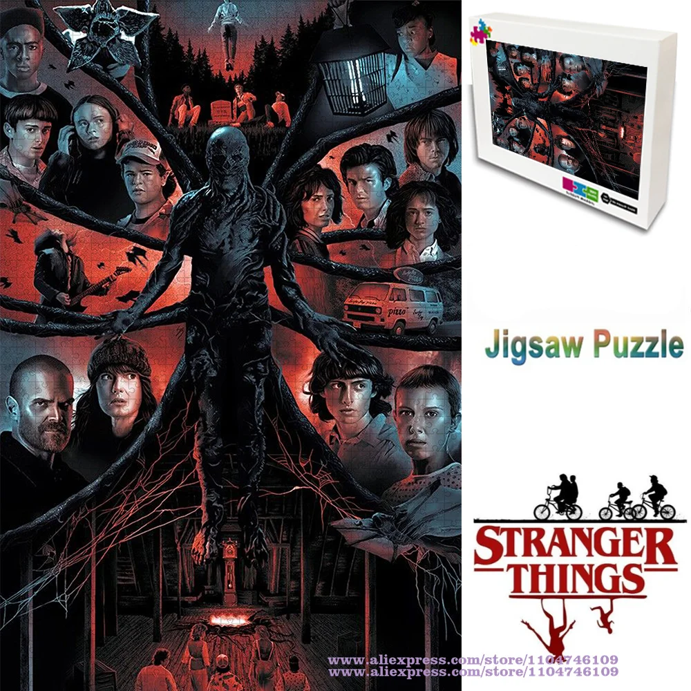 

Stranger Things Puzzle Jigsaw 108/200/300/500/1000/1500Pcs Intelligence Puzzles Creative Funny Puzzles Home Decoration