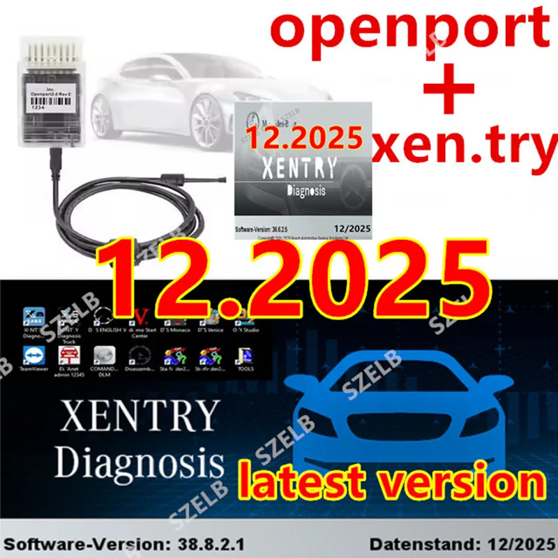 Xentry 2025.12 Passthru with Tactrix Openport 2.0 Diagnostic Programming Tool, Interface, Vehicle ECU Coding and Maintenance Too