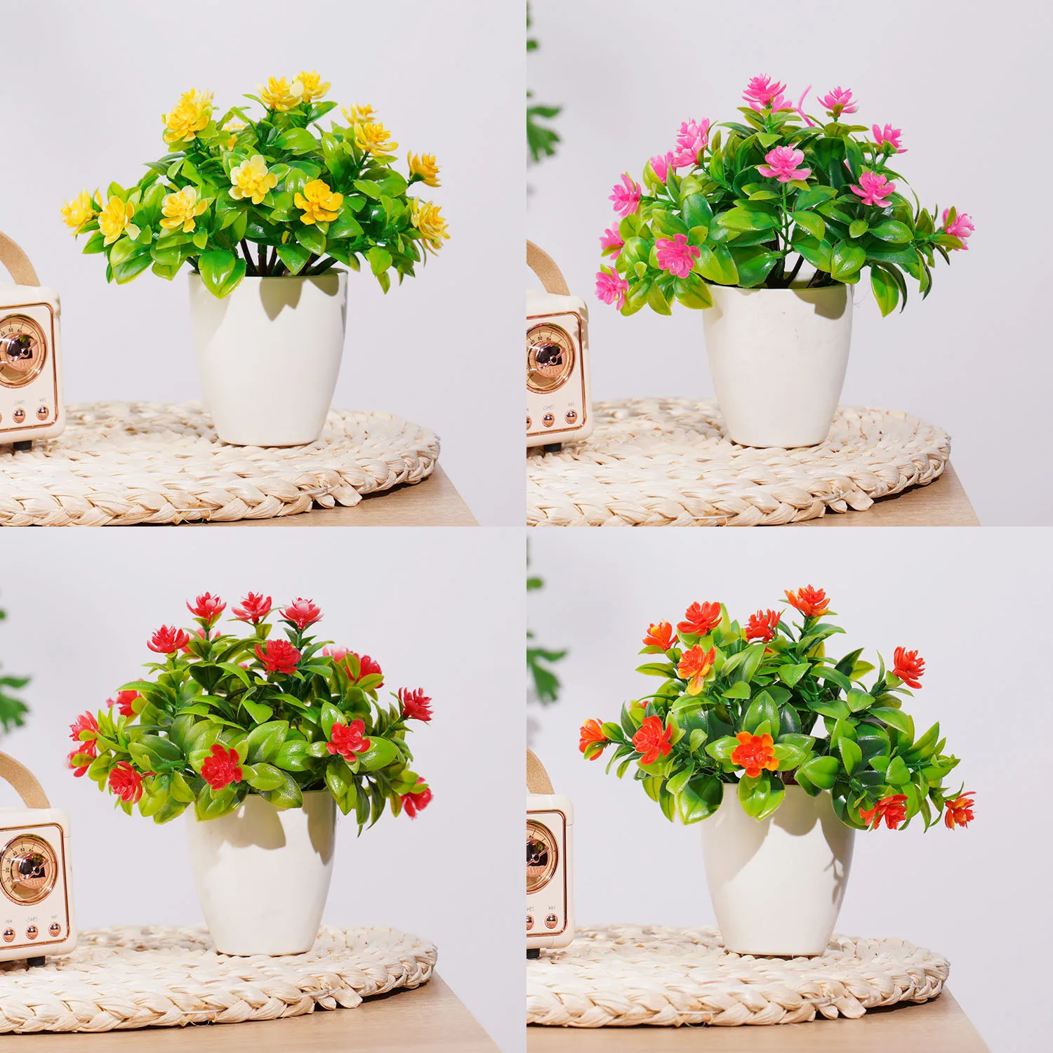 Artificial Plant Flower Pinecone Potted Plants for Home Wedding Living Room Table Shop Decor Artificial Aquatic Plants Bonsai