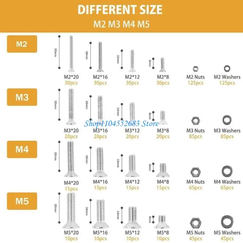 Y6GD Industrial Screw Set Massive Screw Set 950pcs/set Perfect for Various Projects
