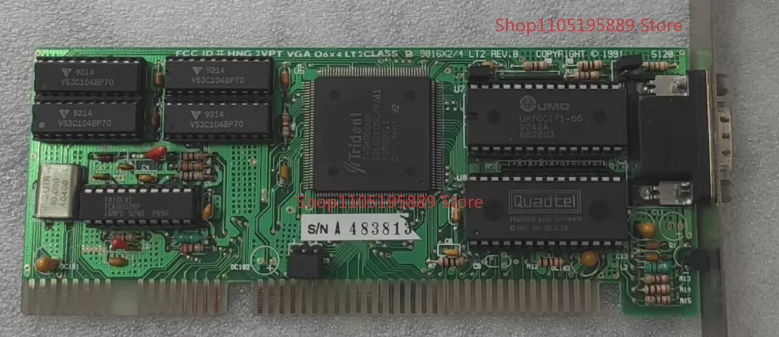 

For Trident TVGA9000B 512K ISA old graphics card