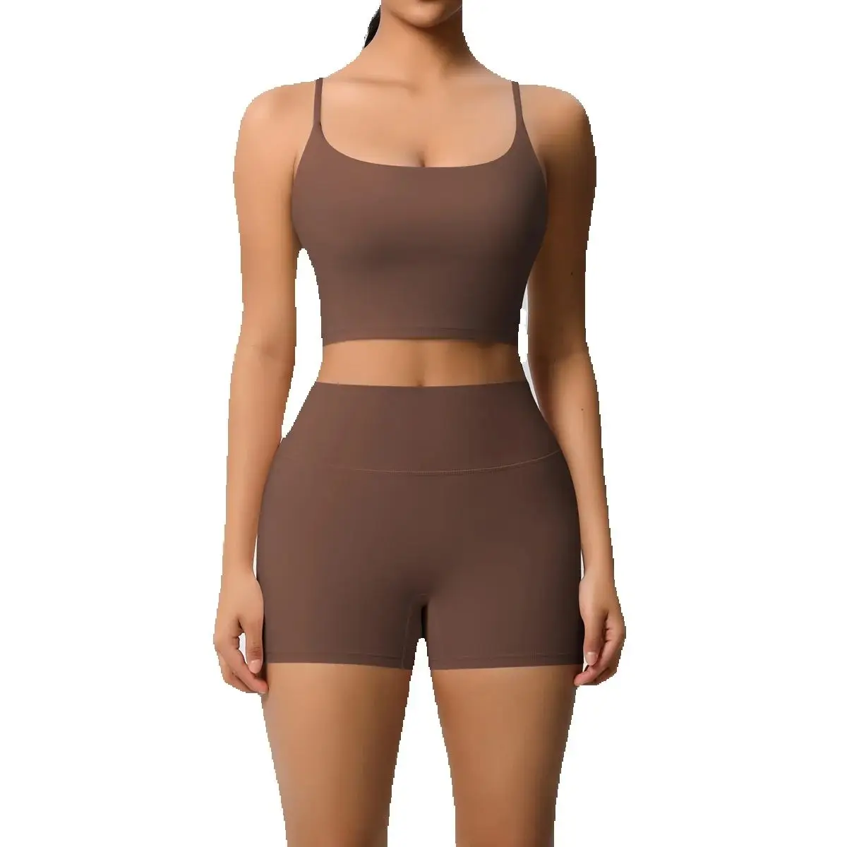 AliExpress Rooftrellen 2-Piece Yoga Clothes for Women 2pcs Patchwork Sport Yoga Suit with Quick-Drying Yoga Bra and Cycling Workout Gym Shorts