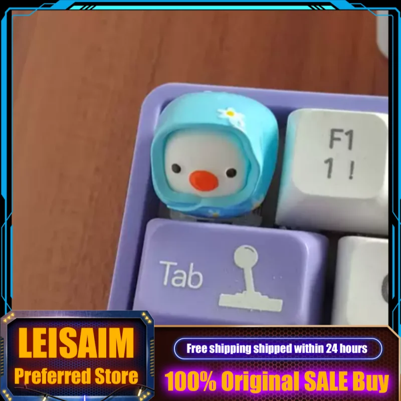 

Duckling themed keycap cross axis resin mechanical keyboard PC gaming keyboards collectible gifts customized cute keycaps