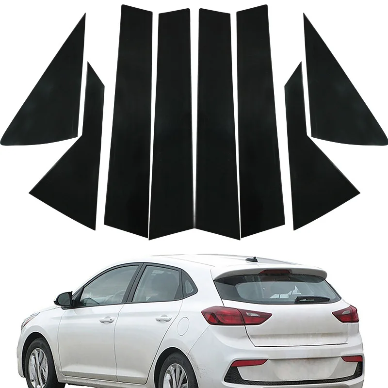 Fit For Hyundai Accent HC/YC Verna Solaris 2018 2019 2020 2021 2022 Glossy Black Pillar Posts Door Window Decal Sticker Cover